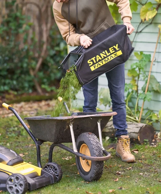 Газонокосилка аккумуляторная самоходная бесщеточная Stanley FatMax 20 В, 4 Ач, ширина кошения 51 см, высота кошения 25-57 мм, травосборник 40 л SFMCMWS251M - изображение 8
