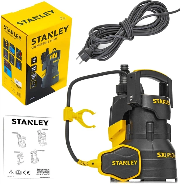 Дренажний насос для чистої води Stanley 0.4 кВт, 900 л/год SXUP400PCE - зображення 9