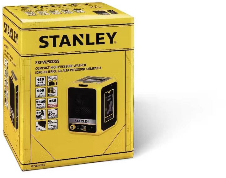Мойка высокого давления электрическая щеточная Stanley 2.5 кВт, 180 бар, 8 м, 500 л/год, 50°C, бак 0.6 л SXPW25CDSS-E - Фото 13 Мойка высокого давления электрическая щеточная Stanley 2.5 кВт, 180 бар, 8 м, 500 л/год, 50°C, бак 0.6 л SXPW25CDSS-E - изображение 13