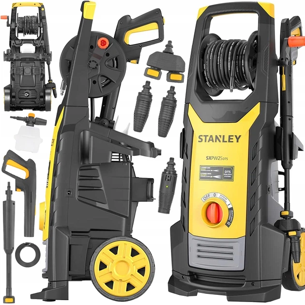 Мойка высокого давления электрическая бесщеточная Stanley 2.5 кВт, 150 бар, 8 м, 810 л/год, 50°C, бак 0.5 л SXPW25DTS-E - изображение 3