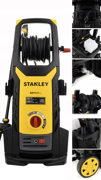 Мойка высокого давления электрическая бесщеточная Stanley 2.5 кВт, 150 бар, 8 м, 810 л/год, 50°C, бак 0.5 л SXPW25DTS-E - изображение 4