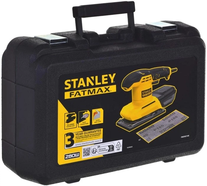 Шлифмашина ленточная сетевая Stanley FatMax 1010 Вт, 380 м/мин, размер подошвы 75х190мм FMEW214K - изображение 9