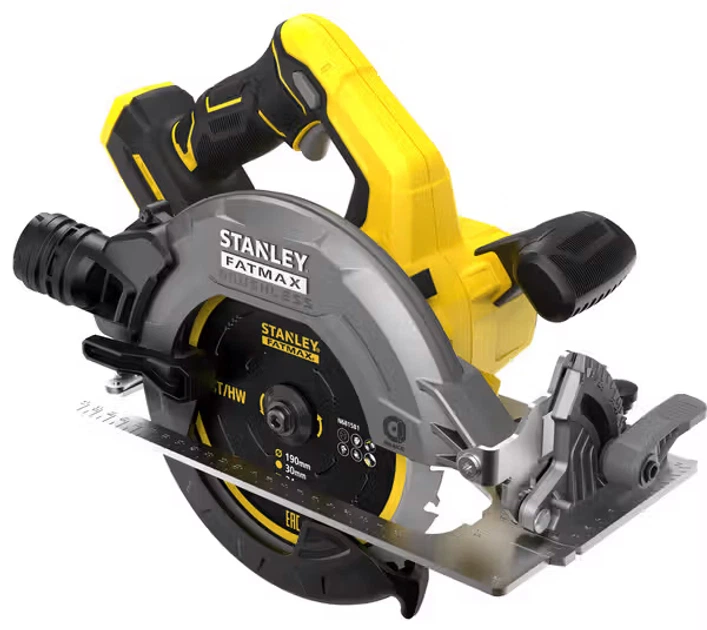 Пила циркулярна акумуляторна Stanley FatMax 18В (V20) Li-Ion, 4 Аг, 5000об/хв SFMCS550B - Фото 1 Пила циркулярна акумуляторна Stanley FatMax 18В (V20) Li-Ion, 4 Аг, 5000об/хв SFMCS550B - зображення 1