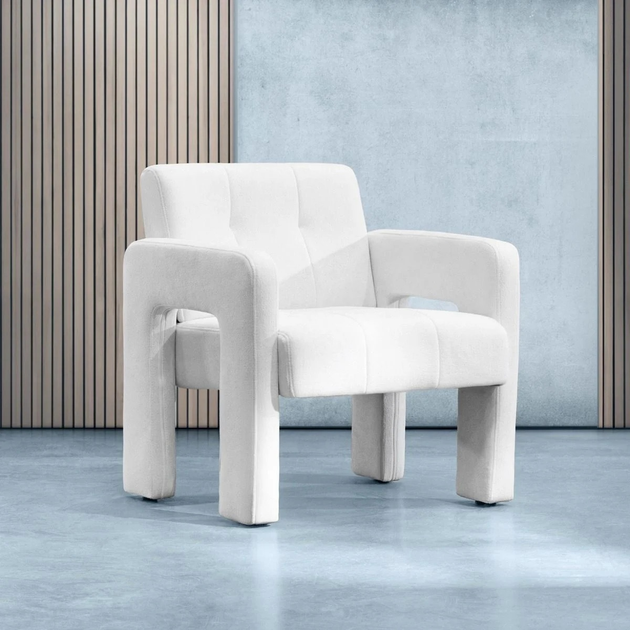 М'яке крісло Homla PELLE 74 x 68 x 72 см White (5906496737763) - зображення 7
