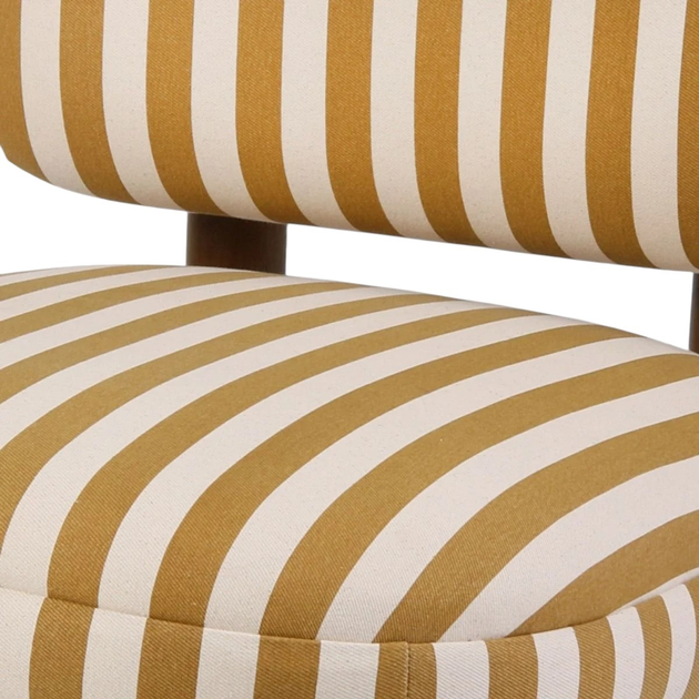 Fotel tapicerowany Homla LUMEN 64 x 69.5 x 77 cm Beige-White (5906496741098) - obraz 4
