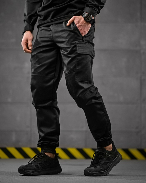 Тактический летний костюм Рип-стоп липучки под шевроны Combat Force Black S - изображение 8