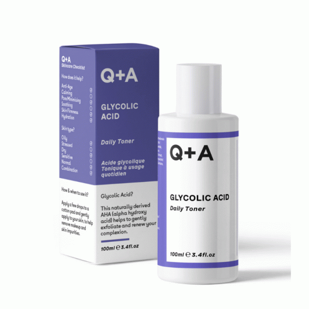 Тонер Q+A Glycolic Acid Daily Toner для обличчя з гліколевою кислотою 100 мл - Фото 1 Тонер Q+A Glycolic Acid Daily Toner для обличчя з гліколевою кислотою 100 мл - зображення 1
