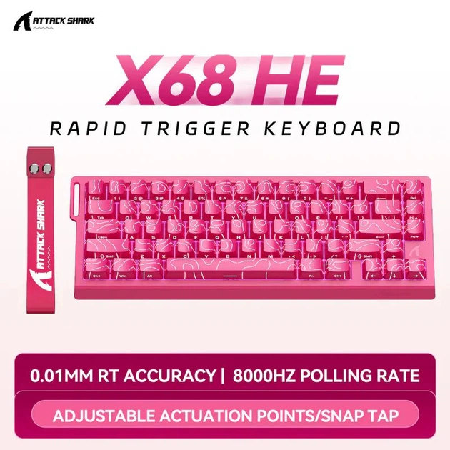 Механическая игровая клавиатура Attack Shark X68 HE Rapid Trigger