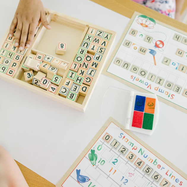 Набір для творчості Melissa & Doug 40118 Дерев'яні штампи 73 шт (0000772401180) - зображення 5