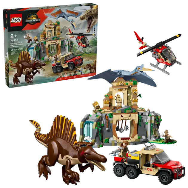 Zestaw klocków LEGO Jurassic World Powietrzna misja z kecalkoatlem i spinozaurem, 984 el. 76976 (5702017850276) - obraz 6