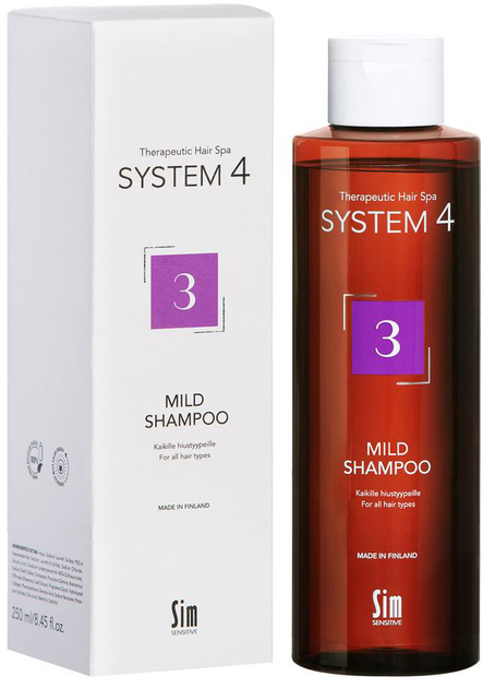 Szampon Sim Sensitive System 4 №3 Mild do stosowania zapobiegawczego do wszystkich rodzajów włosów 250 ml (6417150024369) - obraz 1