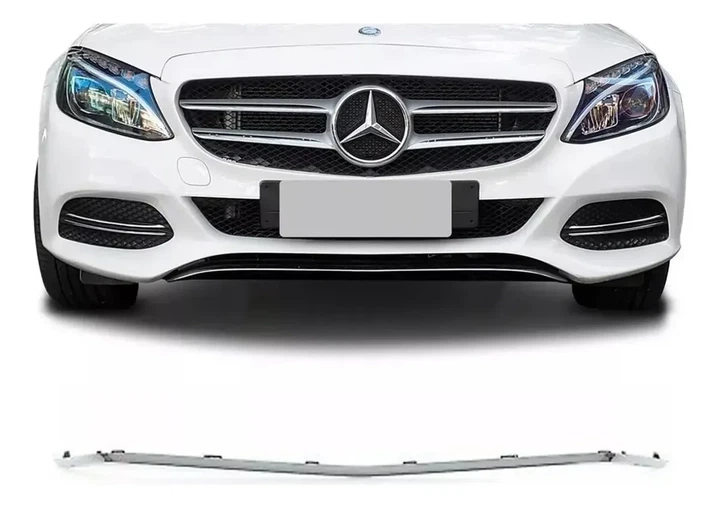 Молдинг переднього бампера Mercedes-Benz 205 (C-Class) 14-18 нижній хром (крім AMG) (184643915) - Фото 2 Молдинг переднього бампера Mercedes-Benz 205 (C-Class) 14-18 нижній хром (крім AMG) (184643915) - зображення 2
