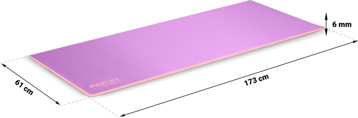 Килимок для тренувань Neo Sport 173 x 61 x 0.6 см 192103 фіолетово рожевий (5903890611392) - зображення 5