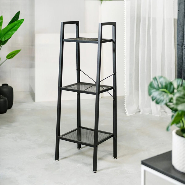 Regał Homla MALMI metalowy 35 x 35 x 101.5 cm Black (5904183832272) - obraz 5
