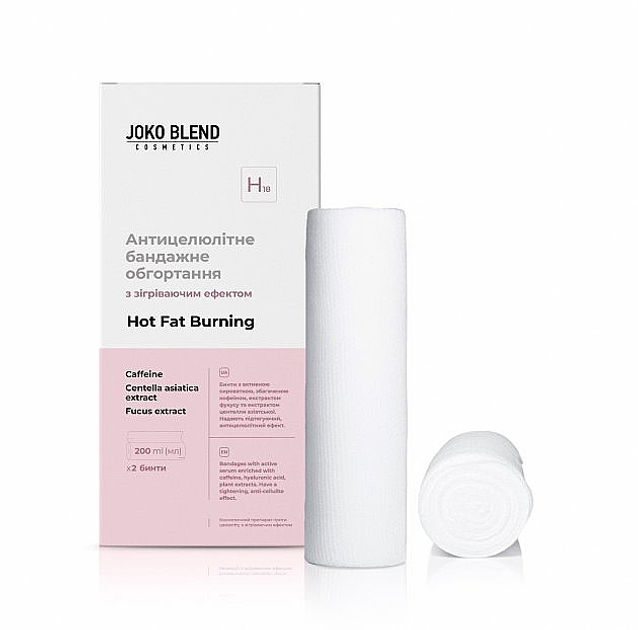 Антицелюлітне бандажне обгортання зі зігрівальним ефектом - Joko Blend Hot Fat Burning 2x200ml (1152949-31016244) - изображение 1