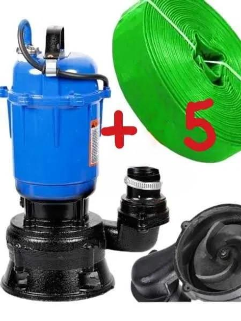 Насос занурювальний фекальний дренажний N.E.K 2,6 kW з ножем подрібнювачем дробилкою лезом сікатором + шланг 5 метрів - зображення 1