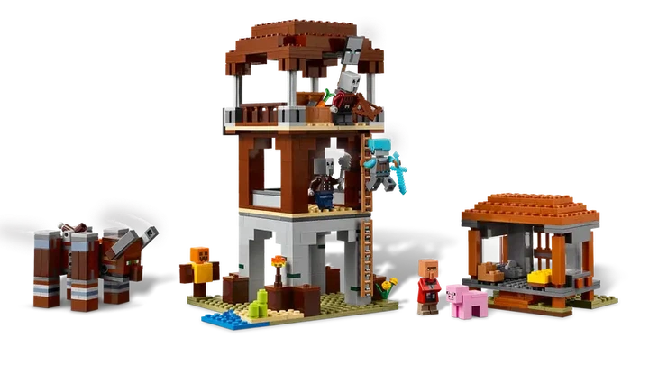Конструктор LEGO Minecraft Убежище разбойников и разрушителей 665 элементов (21278) - Фото 7 Конструктор LEGO Minecraft Убежище разбойников и разрушителей 665 элементов (21278) - изображение 7