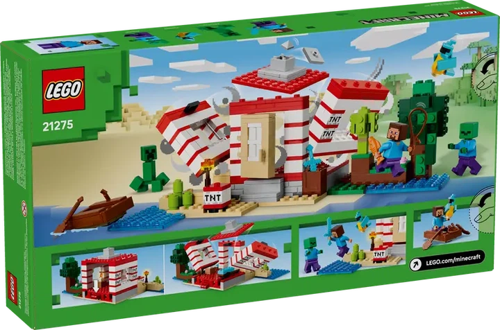 Конструктор LEGO Minecraft Дом TNT в джунглях 287 элементов (21275) - Фото 12 Конструктор LEGO Minecraft Дом TNT в джунглях 287 элементов (21275) - изображение 12