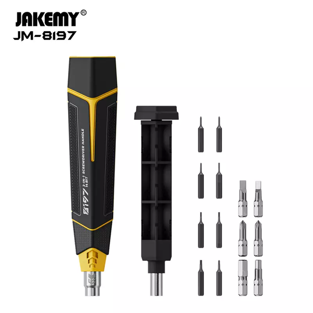 Набор ручных отверток JAKEMY JM-8197 16в1 с 14 битами для домашнего ремонта - Фото 3 Набор ручных отверток JAKEMY JM-8197 16в1 с 14 битами для домашнего ремонта - изображение 3