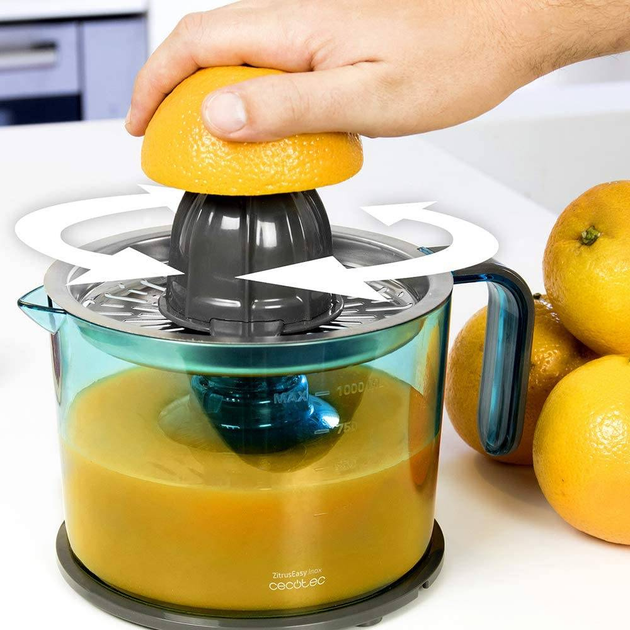 Wyciskarka do cytrusów Cecotec ZitrusEasy Inox czarna - obraz 2