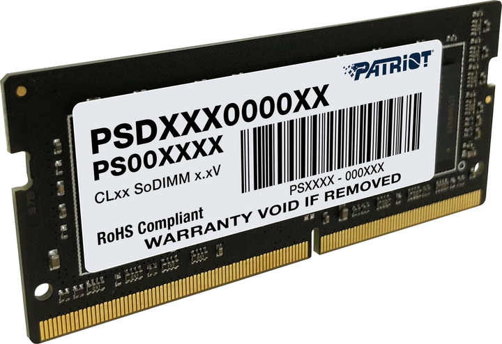 Pamięć RAM Patriot SO-DIMM DDR4-3200 16384MB PC4-25600 (7D4932AB90000800PT) - obraz 2