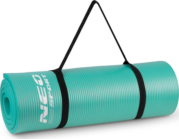 Килимок для тренувань Neo Sport товстий 183 x 60 см 192301 бірюзовий (5903890606176) - зображення 5
