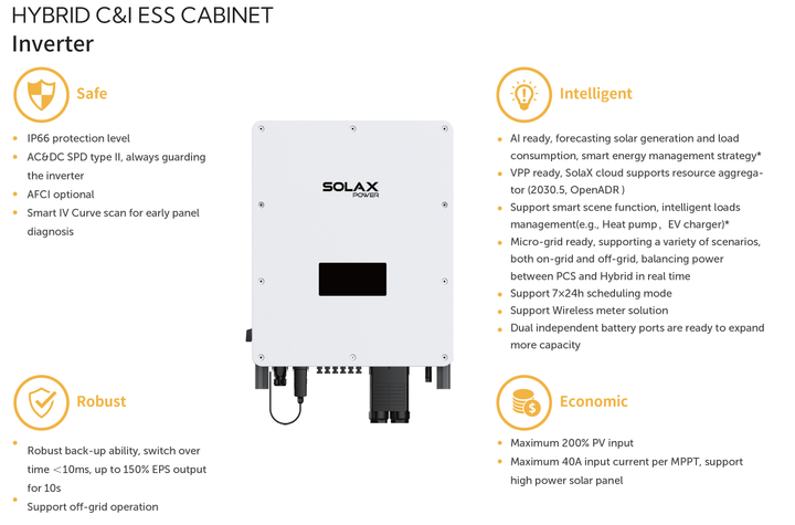 Гібридний інвертор Solax Power PROSOLAX X3-AELIO-50K - зображення 4