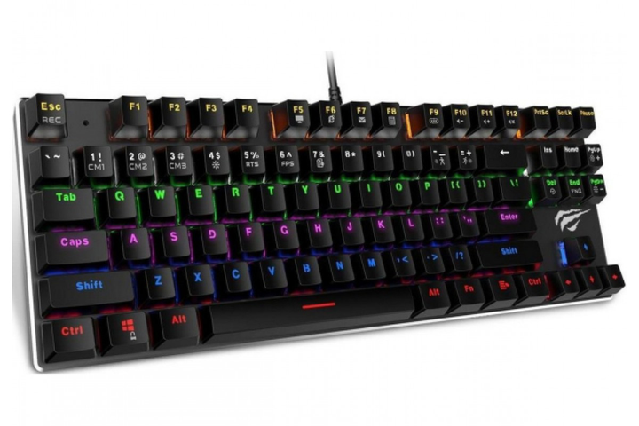 Клавиатура игровая механическая проводная USB с подсветкой 87 клавиш HAVIT HV-KB435L-LED Синие свитчи - изображение 2