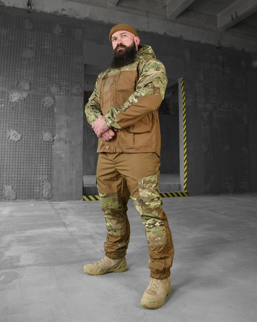 Тактичний костюм Горка Tactical Commando ріп-стоп бавовна поліестер з манжетами та кишенями S - зображення 6