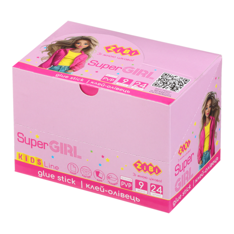 Клей-олівець 9г ZiBi 6303 SUPER GIRLS PVP (24) /ZB.6303/ - Фото 6 Клей-олівець 9г ZiBi 6303 SUPER GIRLS PVP (24) /ZB.6303/ - изображение 6