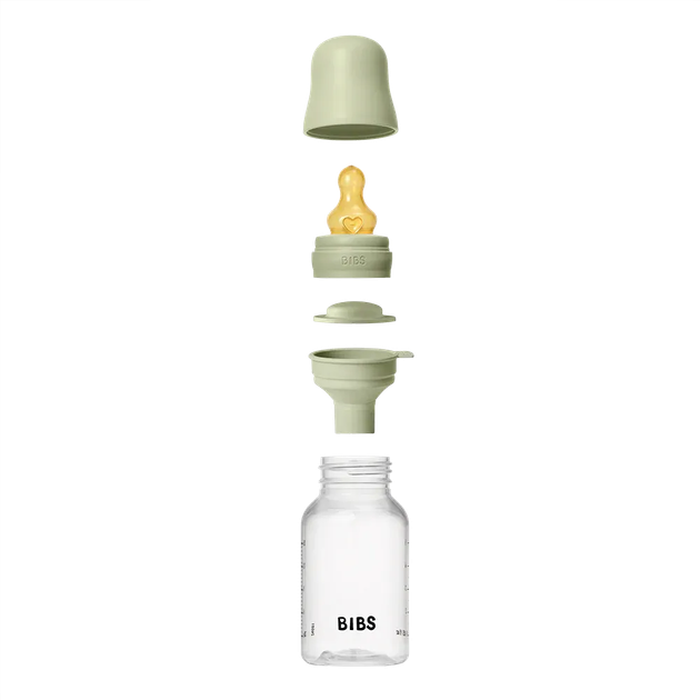 Дитяча пластикова пляшечка BIBS Baby Bottle Round Latex 150 мл Slow Flow, 0+m - зображення 5