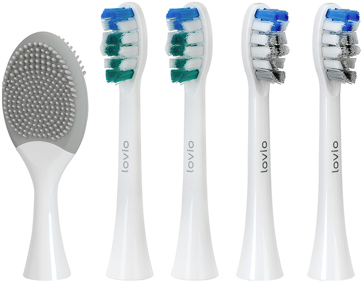 Soniczna szczoteczka do zębów Lovio SonicProtect Pro Biała + Brush Heads + TC (LVTB124WH) - obraz 3
