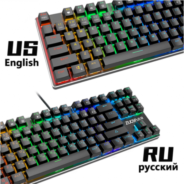 Клавиатура игровая Механическая Проводная ZUOYA X51 87 с RGB