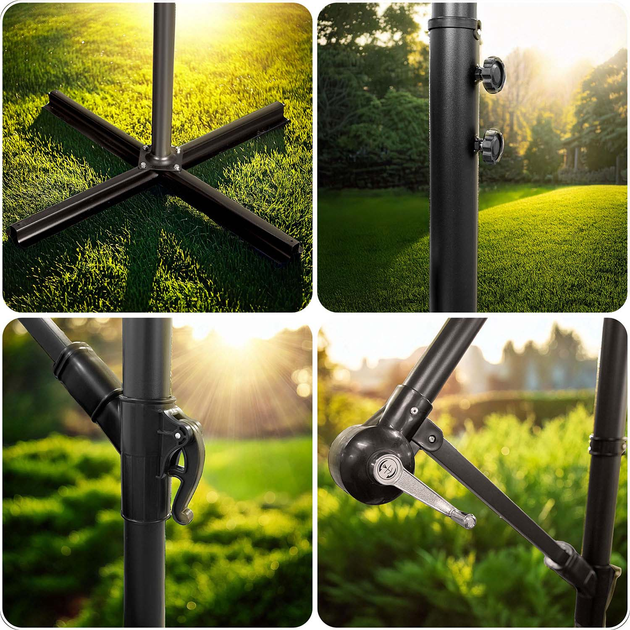 Parasol ogrodowy Plonos PL-881 Beżowy (488103) - obraz 3