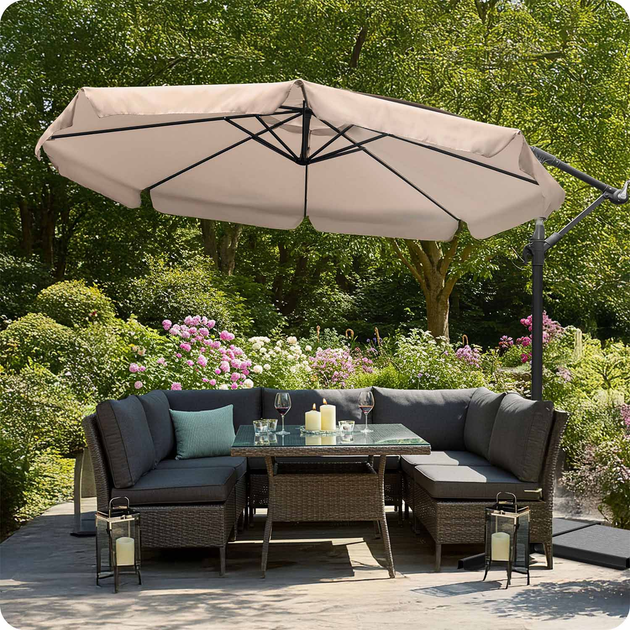 Parasol ogrodowy Plonos PL-881 Beżowy (488103) - obraz 4