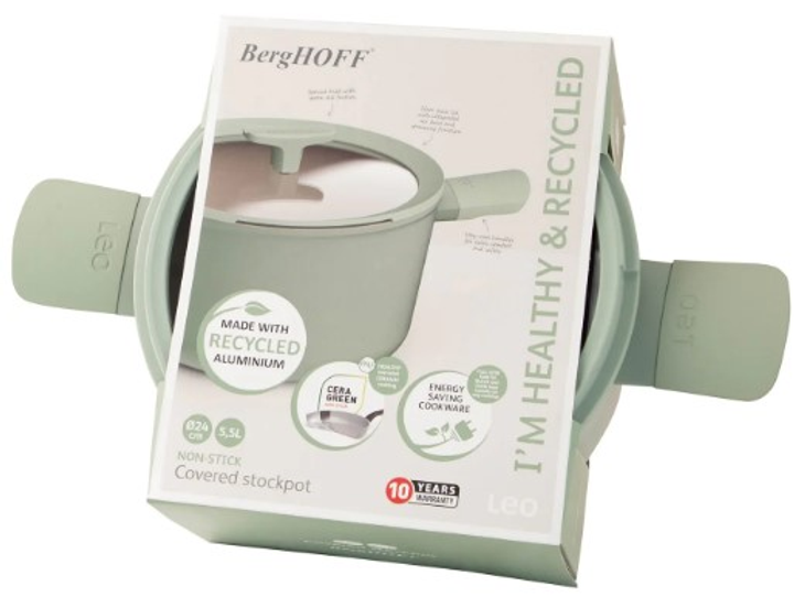 Каструля з кришкою BergHOFF Balance Eco Green 24 x 14 см 5.5 л (5413821363653) - зображення 2