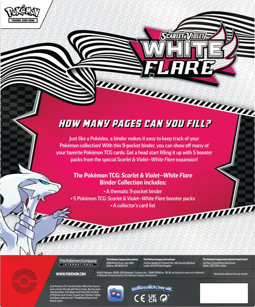 Dodatek Pokémon TCG: Scarlet & Violet - White Flare - Binder Collection - Reshiram 3 szt (0196214113893) - obraz 5