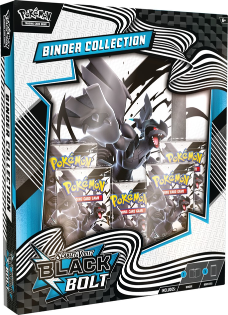 Zestaw Pokémon TCG: Scarlet & Violet - Black Bolt - Binder Collection - Zekrom 3 szt (0196214113947) - obraz 2