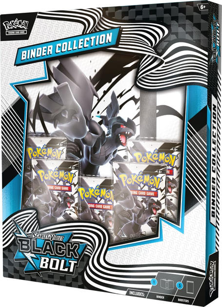 Zestaw Pokémon TCG: Scarlet & Violet - Black Bolt - Binder Collection - Zekrom 3 szt (0196214113947) - obraz 3