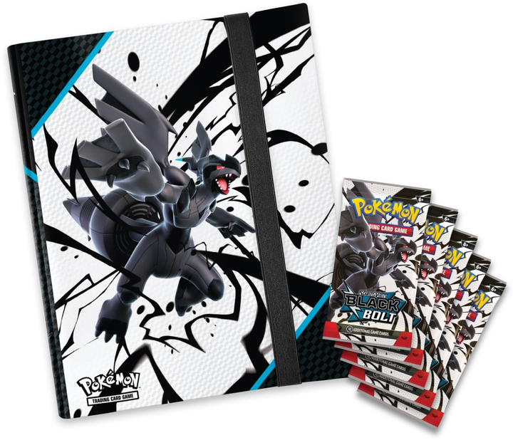 Zestaw Pokémon TCG: Scarlet & Violet - Black Bolt - Binder Collection - Zekrom 3 szt (0196214113947) - obraz 4