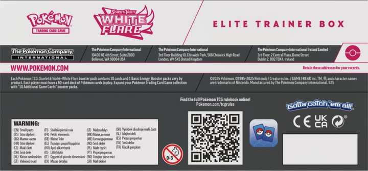 Доповнення Pokémon TCG: Scarlet & Violet - White Flare - Elite Trainer Box - Reshiram 5 шт (0196214113619) - зображення 5