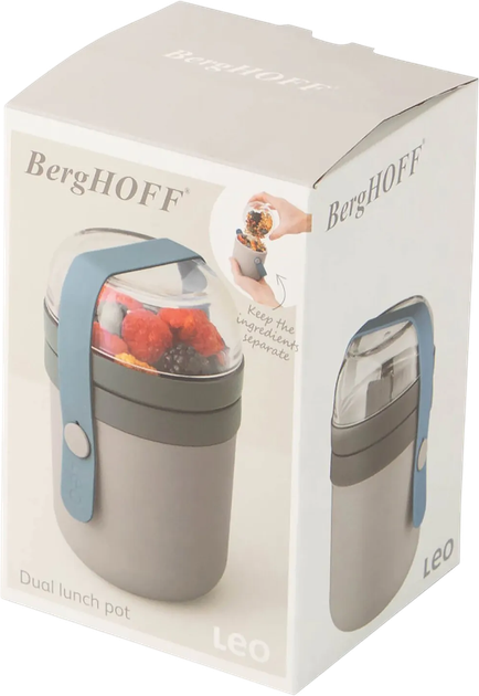 Ланч-бокс BergHOFF подвійний сірий (5413821084312) - зображення 4