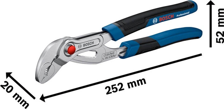 Сантехнічні плоскогубці Bosch Professional 250 мм 1600A02W3N (4053423253023) - зображення 2