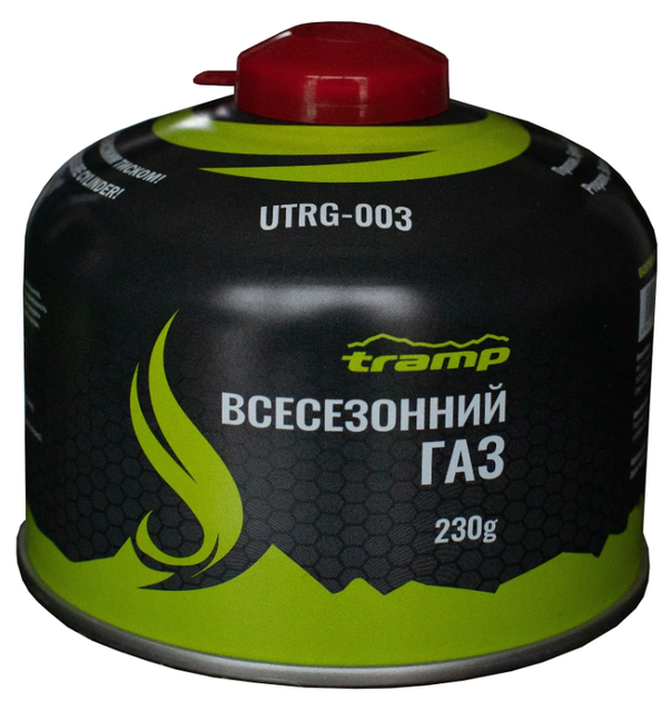 Баллон газовый UTRG-003 TRAMP резьбовой 230г - Фото 1 Баллон газовый UTRG-003 TRAMP резьбовой 230г - изображение 1