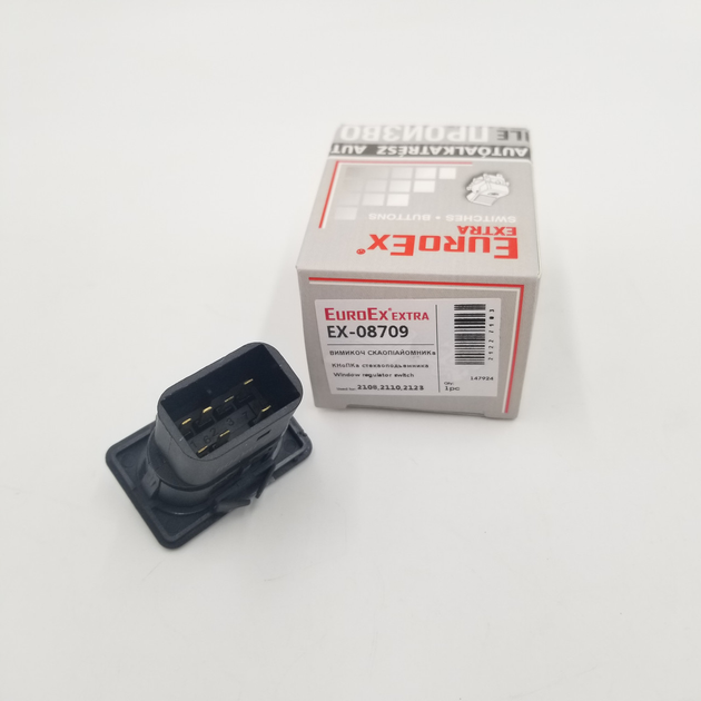 Кнопка стеклоподъемника EuroEx ВАЗ 2108-2110-2123 с рамкой Каталожный номер EX-08709, 92.3709 - изображение 4