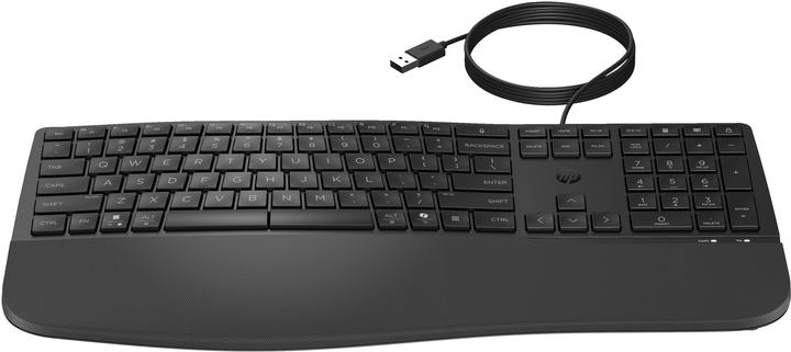 Klawiatura przewodowa HP 485 Comfort Wired Keyboard USB Black (8T6M2AA) - obraz 4