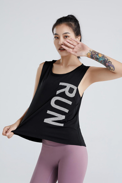 Спортивна майка жіноча RUN Apmi • Оверсайз • Світловідбивна • чорний S-M - зображення 7