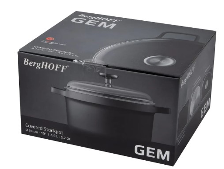 Garnek z pokrywą BergHOFF GEM 24 cm 4.9 l (5413821065816) - obraz 7