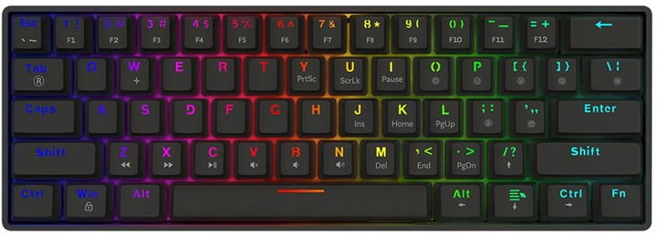 Klawiatura przewodowa Savio Blackout X2 Outemu Brown USB Black - obraz 1