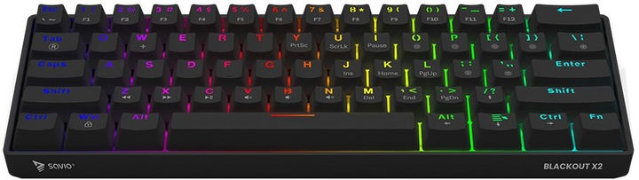 Klawiatura przewodowa Savio Blackout X2 Outemu Brown USB Black - obraz 2